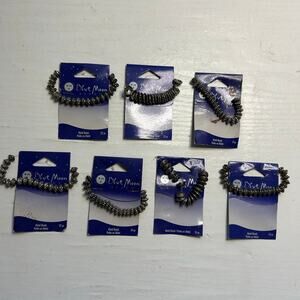Blue Moon Beads Silver Metal Rondelle Findings Lot 7 Packs